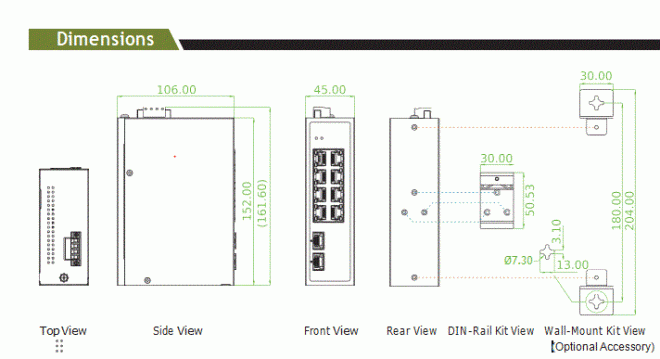 Industrial GbE Switch IGS-802CS - Image 2