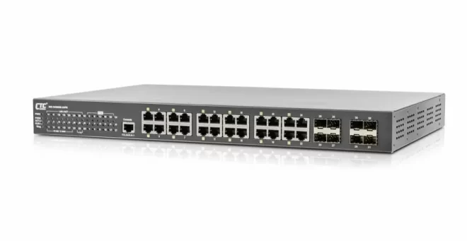 Layer 2 Rackmount Switch | Industrial 10G Switch IGS-2408SM-24PH-AA