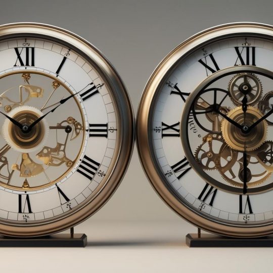 Double face clocks