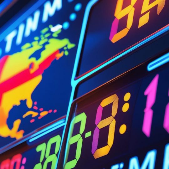 LED world time clocks